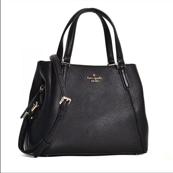 Kate Spade - Pebbled Black Satchel Bag Small NWOT